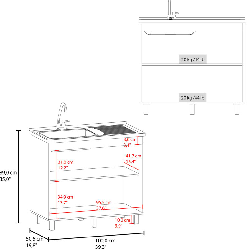 Armoire utilitaire avec 2 portes et 3 tablettes - Solution contemporaine pour la lessive de cuisine, amplement d'espace