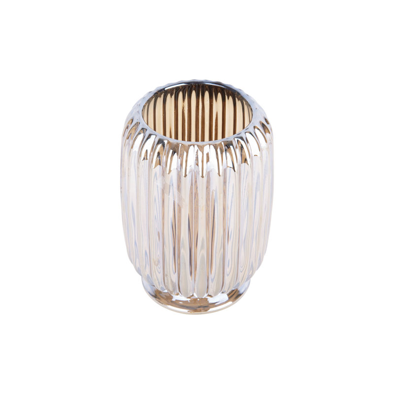 Glass Tabletop Votive Holder, Amber Brown
