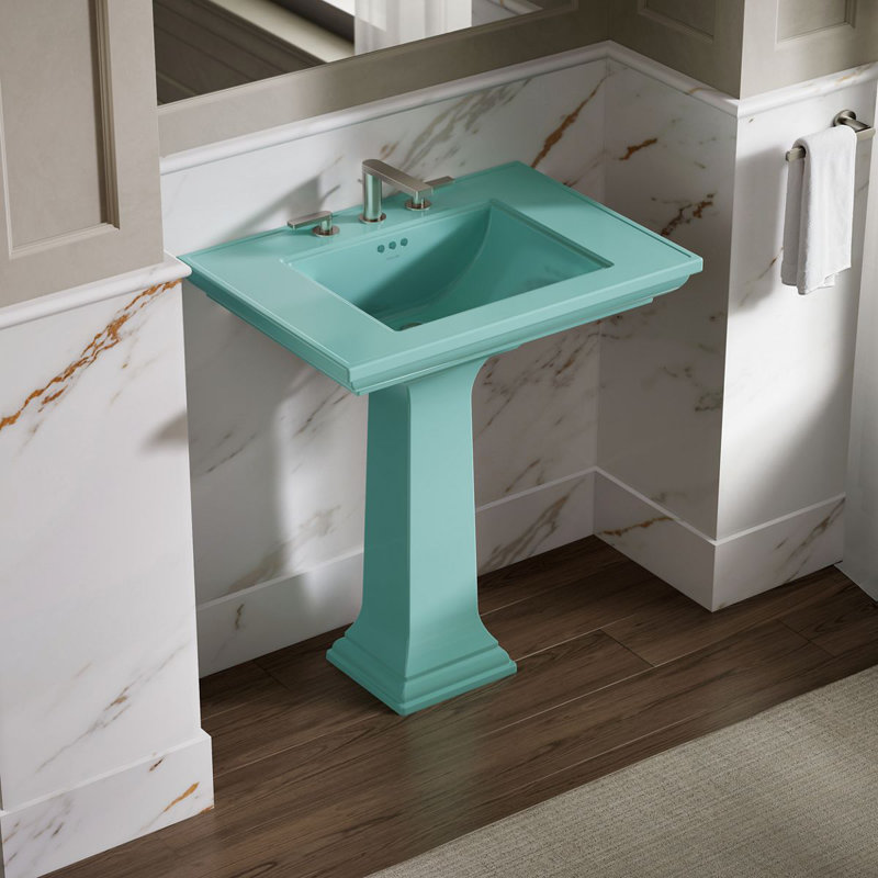 Memoirs Stately 30-3/4 In. Rectangular Pedestal Bathroom Sink, 150th Spring Green