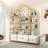 Arched Bookshelves and Bookcases: Triple Wide 5-Tier Large Open Bookshelf-1636795919