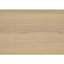 Table de chevet Kery, 2 tiroirs avec poignées de tableau, brun naturel et bois blanc