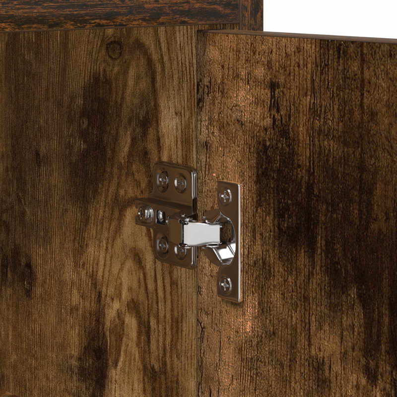 40 cm W Bedside Table, Smoked Oak