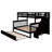 Twin Over Full Bunk Bed with Trundle, Storage Drawers & Guard Rail, Staircase Wood Frame for Bedroom or Dorm-892678916