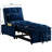 Navy Single Bed With Storage Pockets. Adjustable For Optimal Posture. Convertible Chaise Lounge. Space Saving Design. Fine Velvet. Construction. Easy Assembly 4 In 1 Bed, Navy. A Custom Fit. Saving.-206754994