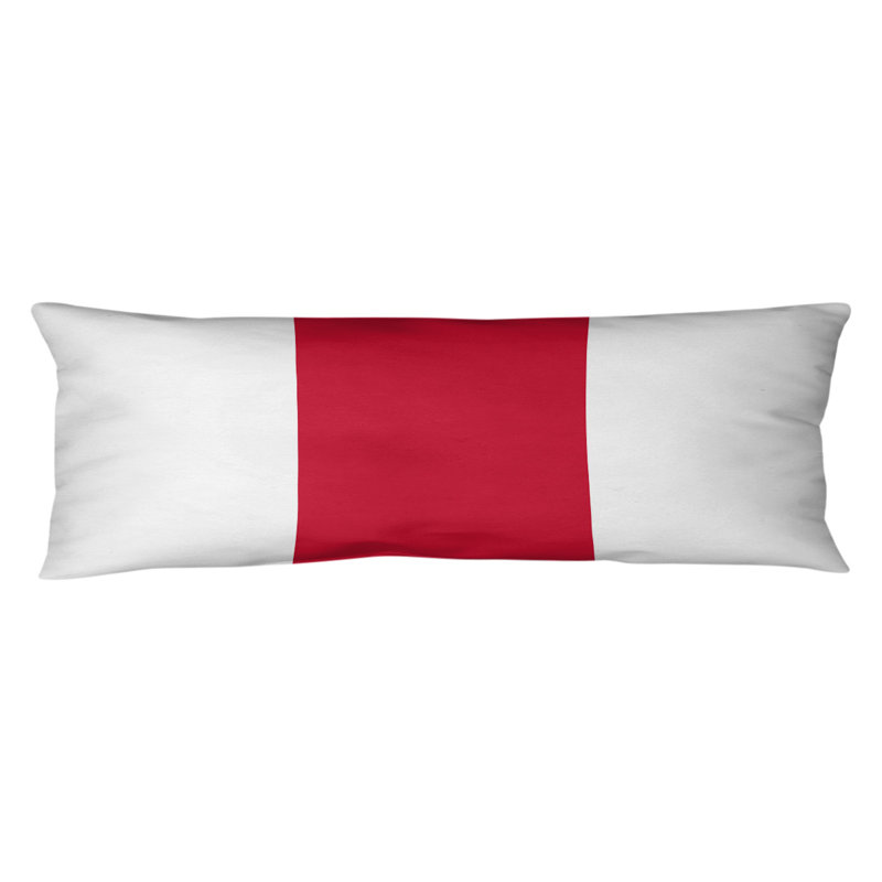 Stripes Medium Polyester/Polyfill Body Pillow, White and Red, NFL Stripes Football