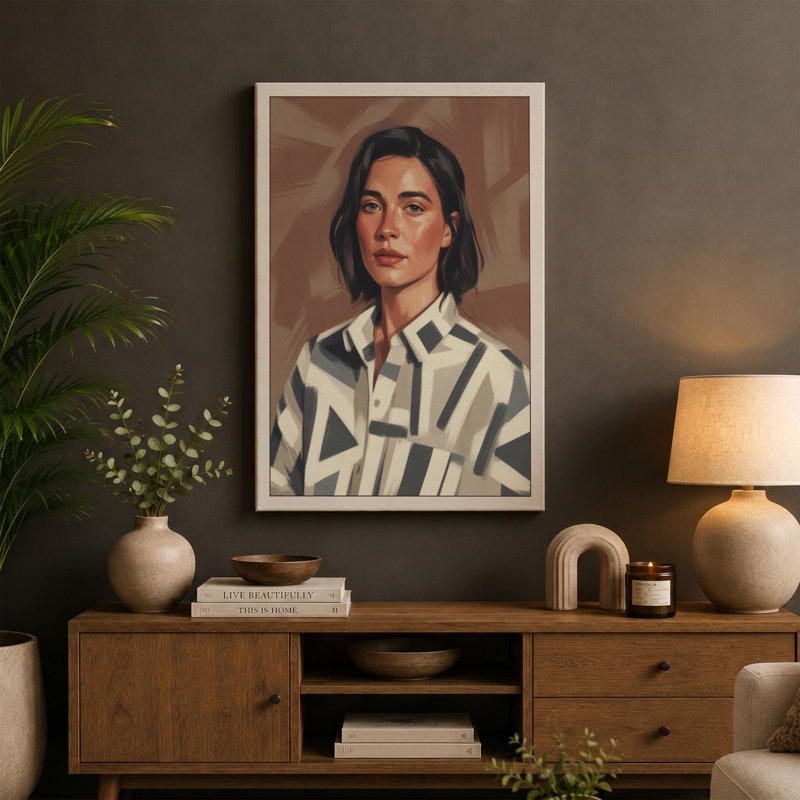 Print, 36x24 - 91.4 x 61.0 cm, Teal Border