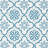 DRAPER JAMES Allover Geo Floral Bistro Bevel Edge Comfort Kitchen Mat, Blue, 20"x39"-123687348-123687351