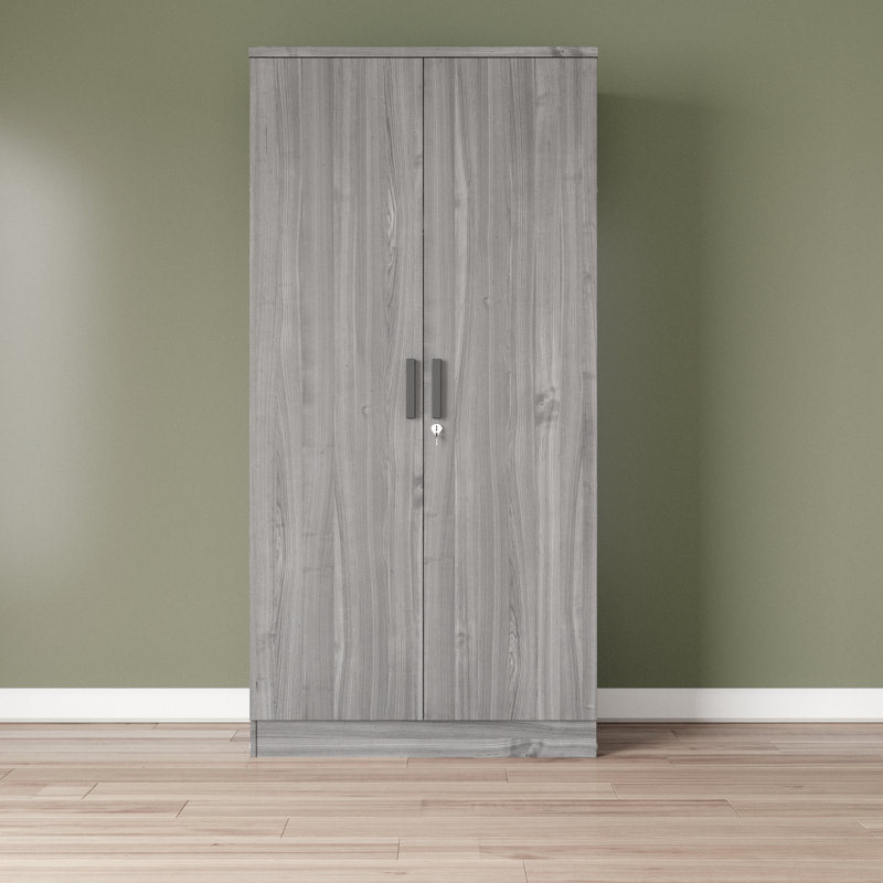Armoire en bois manufacturé Schriver Harmony, gris