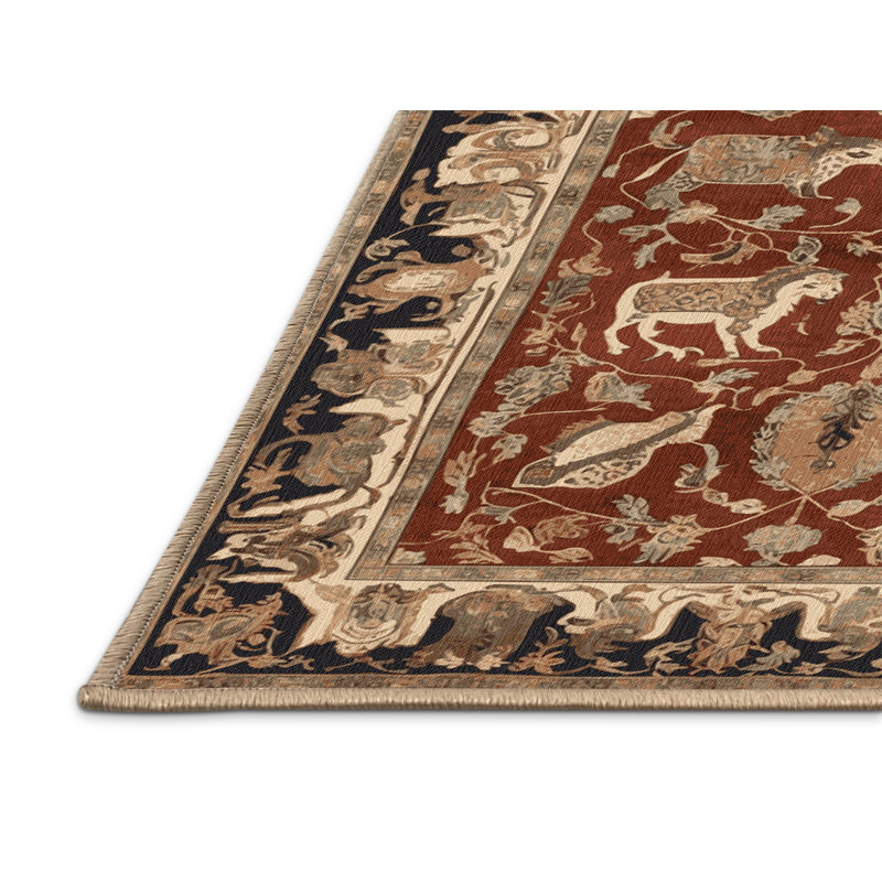Tapis brun lavable à la machine, Rectangulaire 2 pi x 3 pi