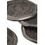 Metal Round 4 Piece Coaster Set