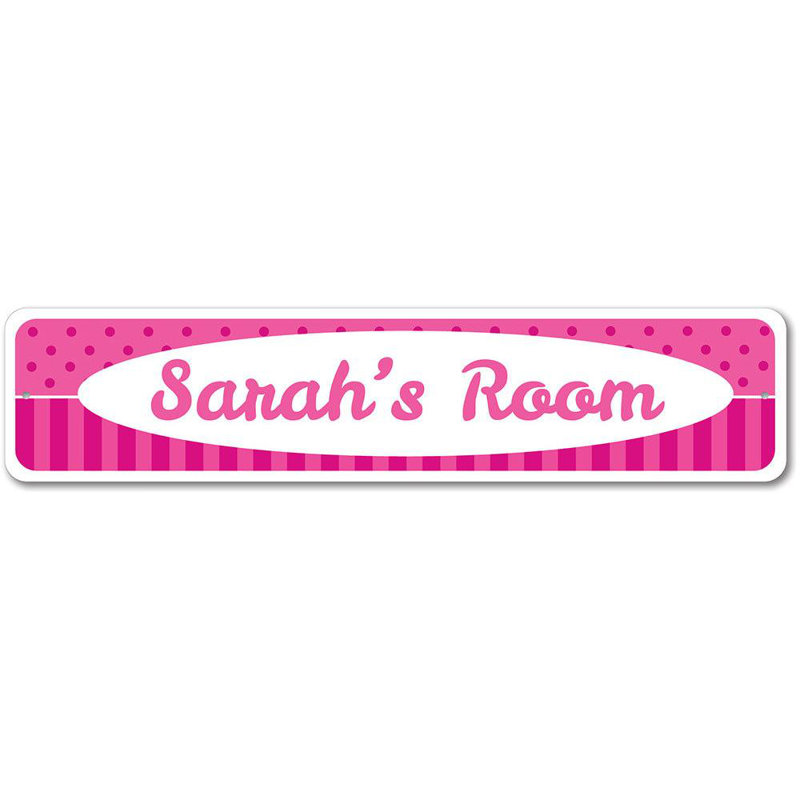 Plaque en métal à motifs roses, H 4 po x l 18 po x P 0,04 po