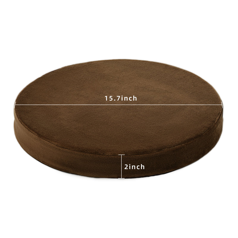 Indoor 2'' Dining Chair Seat Cushion, Brown Polyester/Polyester Blend