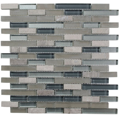 Victory 1" x 2" Glass Linear Mosaic Wall & Floor Tile