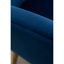 Fauteuil en velours bleu avec dossier capitonné. Classique et moderne. Pieds. Protection de plancher. L 29,89 po x P 26,5 po. P 35,5 po. Assemblage facile. Pour l'élégance. Texture douce.