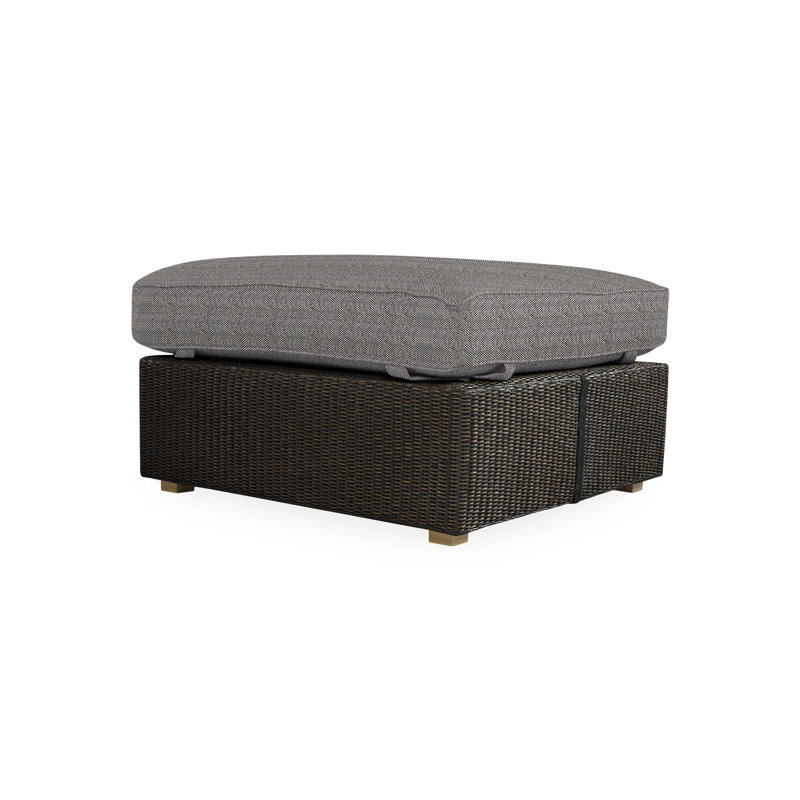 Hamptons Outdoor Ottoman, Cottage Pepper, Mink