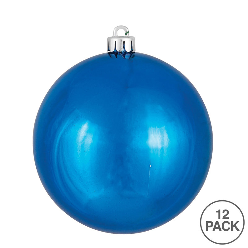 Holiday Décor Ball Ornament, 2.75" H x 2.75" W x 2.75" D, Blue