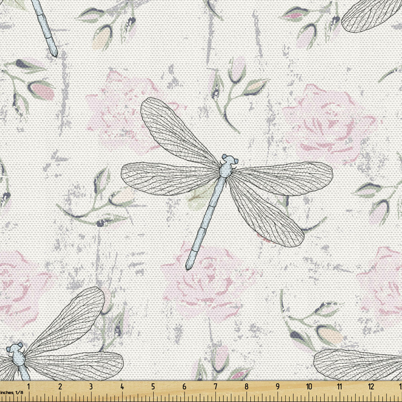 Tissu libellule, l 58 po x L 180 po