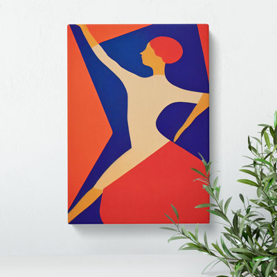 Abstract Ballerina No.5 - Wrapped Canvas