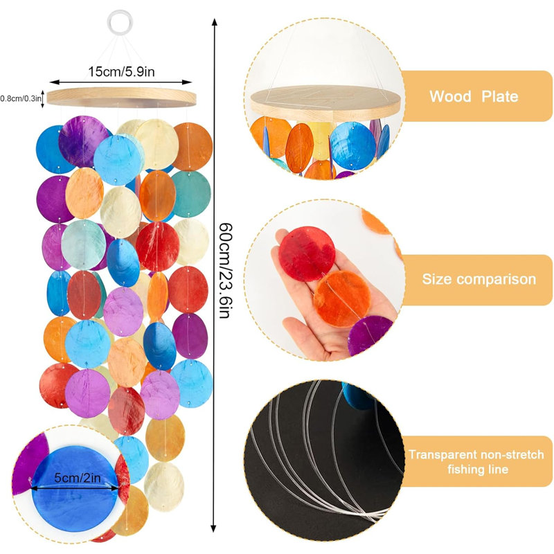 Rainbow Shell Wind Chime