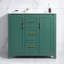 Meuble-lavabo de salle de bain avec lavabo simple, meuble-lavabo encastré, armoire de rangement pour salle de bain avec 2 portes et 2 tiroirs, fermeture en douceur, rangement multifonctionnel-117193865