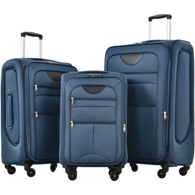 3 Piece Luggage: Expandable With Tsa Lock & Convenient Exterior Storage Design Interior Pockets