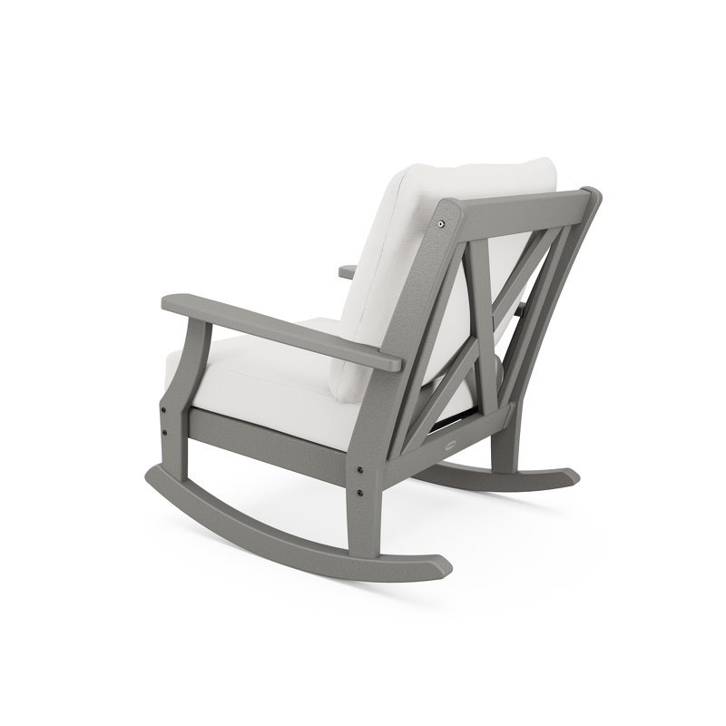 Braxton Deep Seating Rocking Chair, Dune Burlap Revolution®, Off White