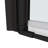 1 3/8" Adjustable Shower Door With Universal Pivot, Matte Black. 1/4" Tempered Glass, 36000 Times Tested, Leakage, Easy To Install, , Fits 28-29 3/8 Black Adjustment And Pivot. Clear Open/Close-124250117