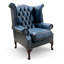 High Back Chesterfield Upholstered Wingback Chair-1502440864