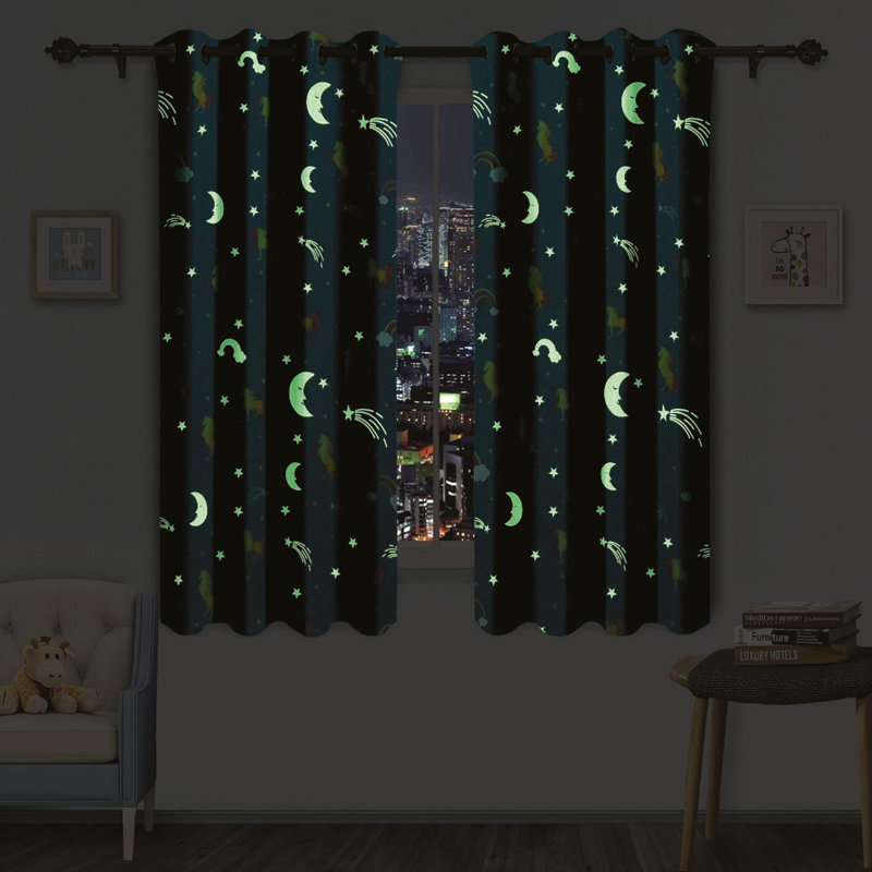 Burchill Room Darkening Curtain Pair, 167 W x 183 D cm