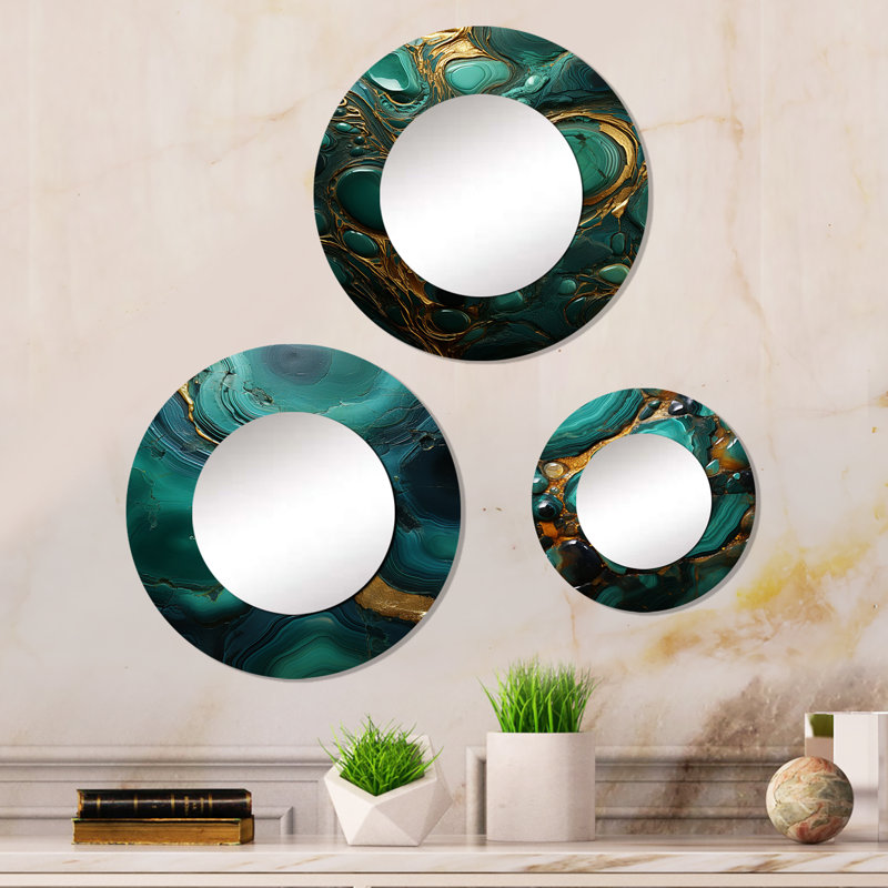 Ayako Metal Round Mirror