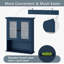 Armoire de rangement murale pour salle de bain, armoire de rangement au-dessus de la toilette avec porte en verre trempé-114852366