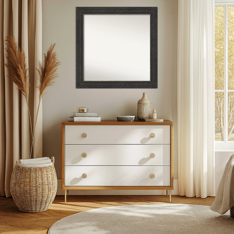 Miroir mural Attic, 31,5 po x 31,5 po, Noir