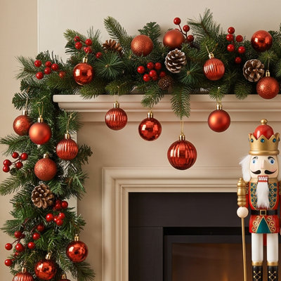 Décorations de Noël - Ensemble de 36 boules décoratives de 3 cm (1,18 pouce) en plastique incassable, à suspendre - 16 couleurs disponibles - Idéal pour décorer le sapin de Noël, les fêtes et la maison.