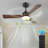 42" Modern Ceiling Fan With Lights And Remote, Farmhouse Fan Light Fixture For Indoor Living Room With 6 Speeds And 3 Wood Blades