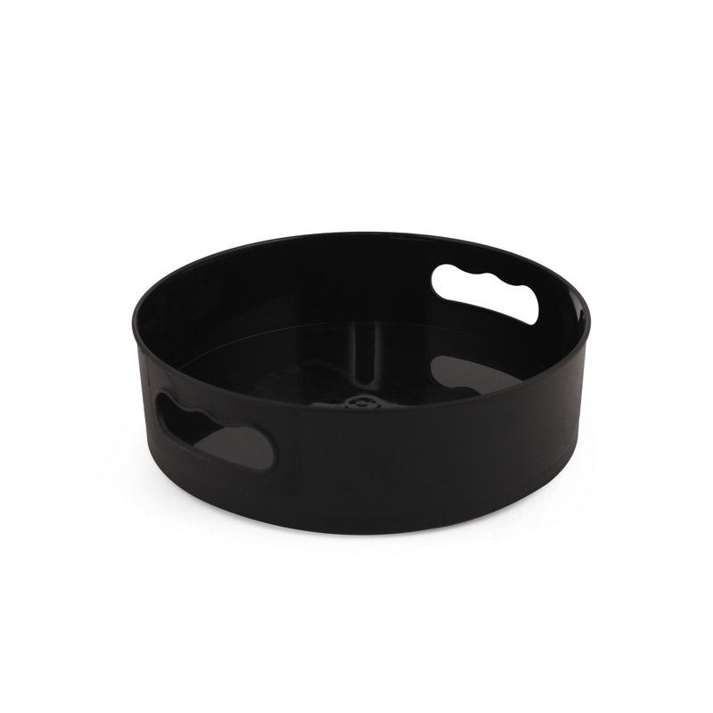 Durable Black Plastic Tray, 8.7 x 8.7 x 2.8 inches | 100% High-Quality Plastic, Lightweight Design | Ideal for Serving, Organizing, and Home Décor | Versatile Tray for Kitchen, Dining, and Parties