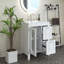 Ensemble de meuble-lavabo simple 24 po avec plateau en céramique Jermia-1566756503