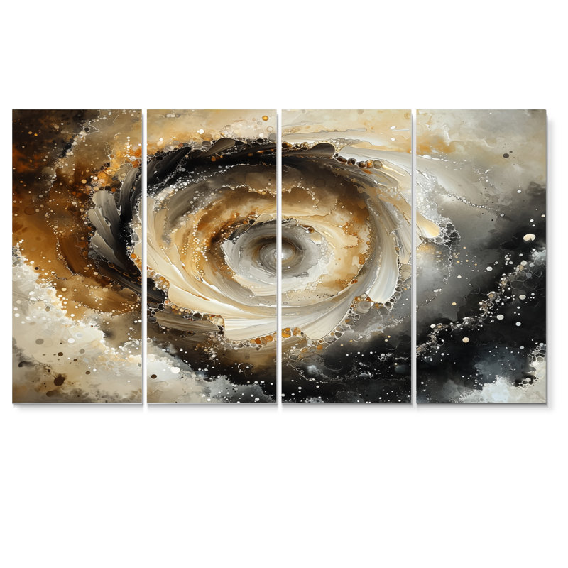 Ofodire - Art mural abstrait - Art mural moderne sur toile, H 28 po x l 48 po, 4