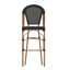 Chaise empilable Lavigne de style français avec siège en polyester enduit de PVC et structure en métal pour une utilisation intérieure / extérieure-86596033-86596034-86596032