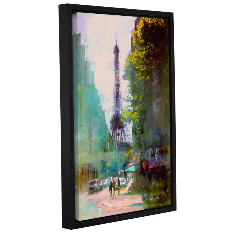 «Paris Street», reproduction d'art sur toile encadrée, H 18 po x l 12 po x P 2 po