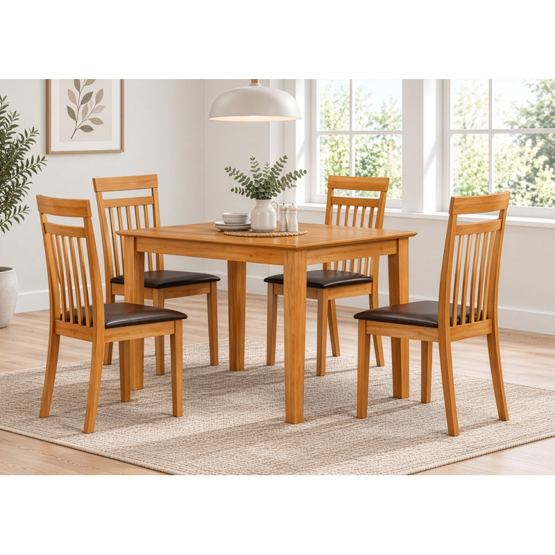 Elisa 4 -Person Solid Wood Dining Set