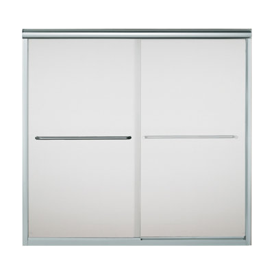 Finesse 59.63'' x 55.5'' Bypass Frameless Bath Door