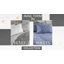 Ensemble de literie réversible Southshore Fine Linens Modern Foliage Blue en microfibre, 1 housse de couette et 1 taie d'oreiller standard, fermeture éclair invisible et attaches aux coins-216139002-216139003