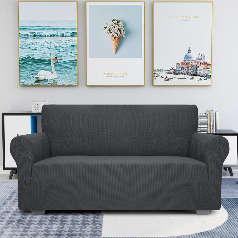 Fabric Sofa Slipcover, Grey Fabric