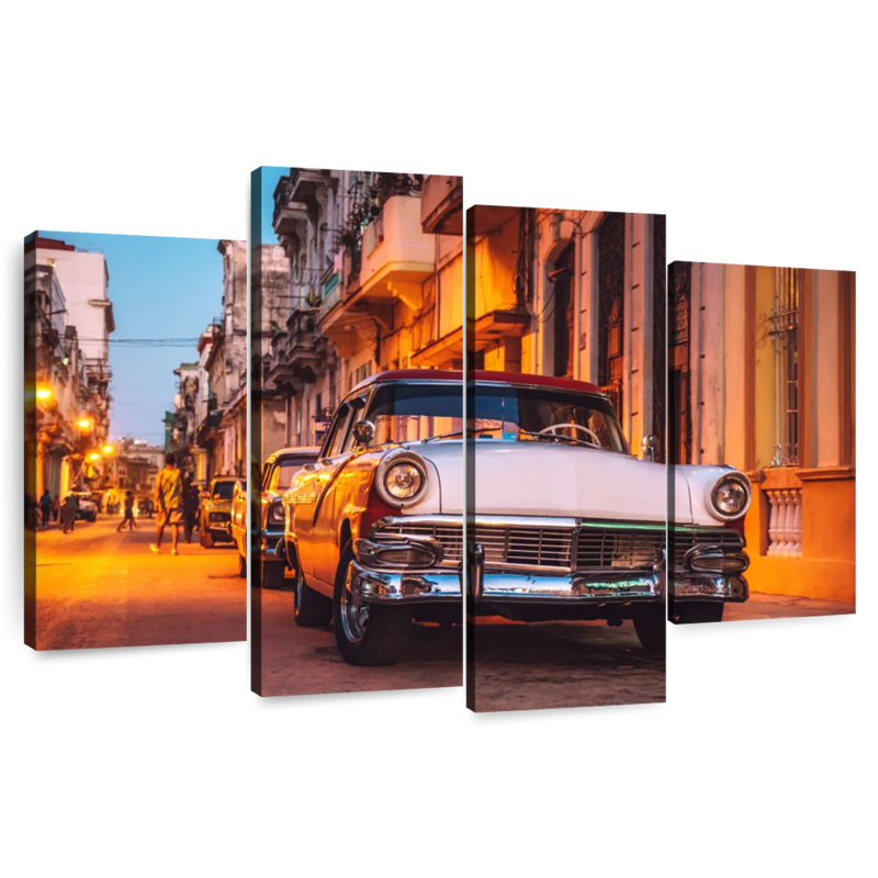 Voitures cubaines rétro, H 22 po x l 36 po