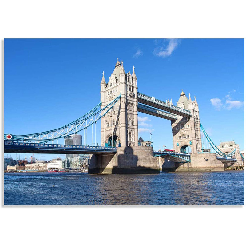 Modern City Buildings Peel & Stick Border, 66" L x 96" W