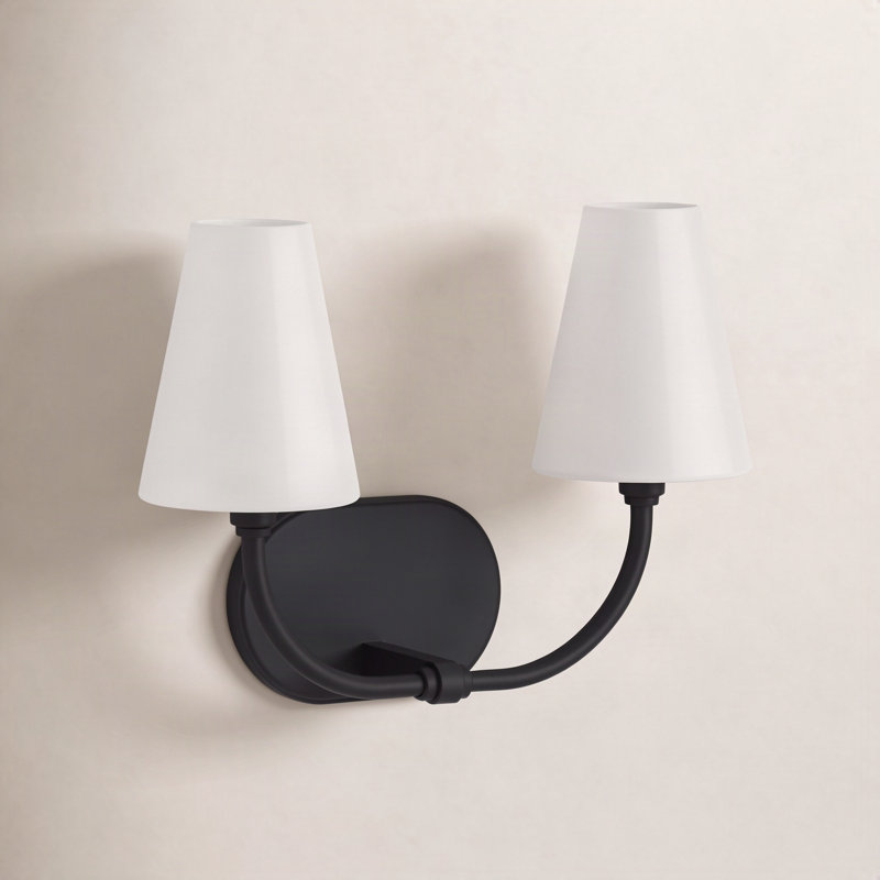 Kernen By Studio McGee Two-Light Sconce, Matte Black