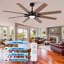 Ventilateur de plafond 72 pales 72 "avec télécommande et lumière DEL