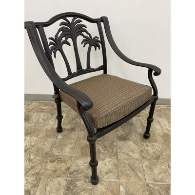 Maccharles Patio Dining Chair with Cushion by Bayou Breeze