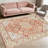 Terracotta Vintage carpet-easy to clean, machine-washable, soft and comfortable; suitable for door mats, kitchens, living rooms, bedrooms, corridors, and laundry areas. Easy to clean, durable carpet for home decoration.-268361794