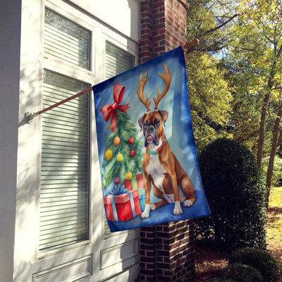 Drapeau de Noël maison de renne